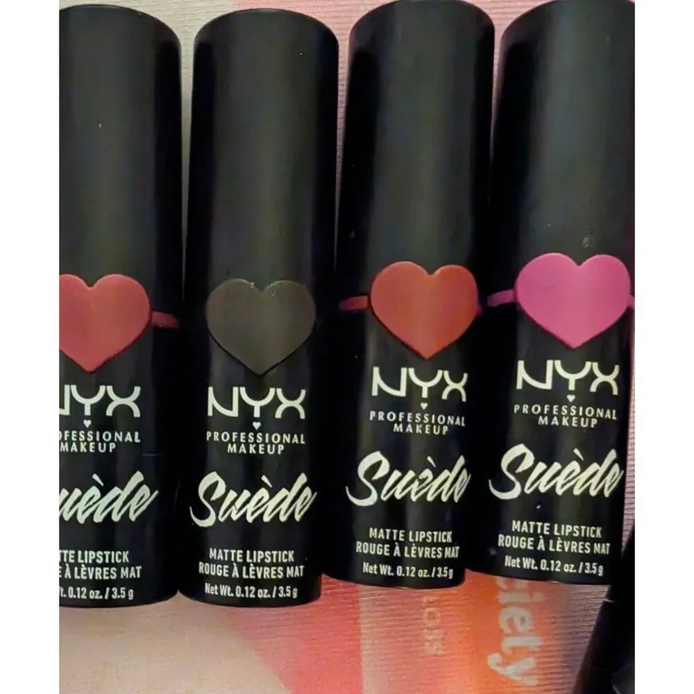 NYX Suede Matte Satin Lipstick Set 16 Colors Assorted Women Makeup New